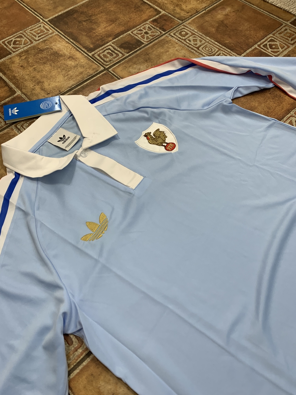 Adidas Originals France Long Sleeve Anniversary Rugby Jersey Size M - Picture 4 of 5